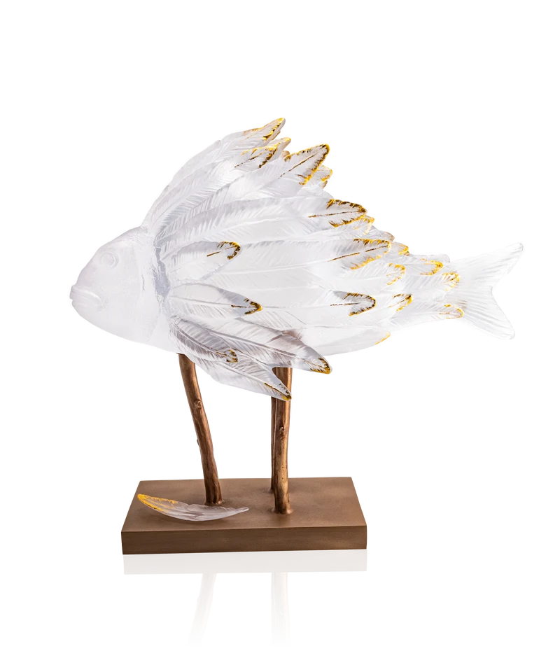 Punky Fish Blanc et or de Patrick Rougereau 25ex