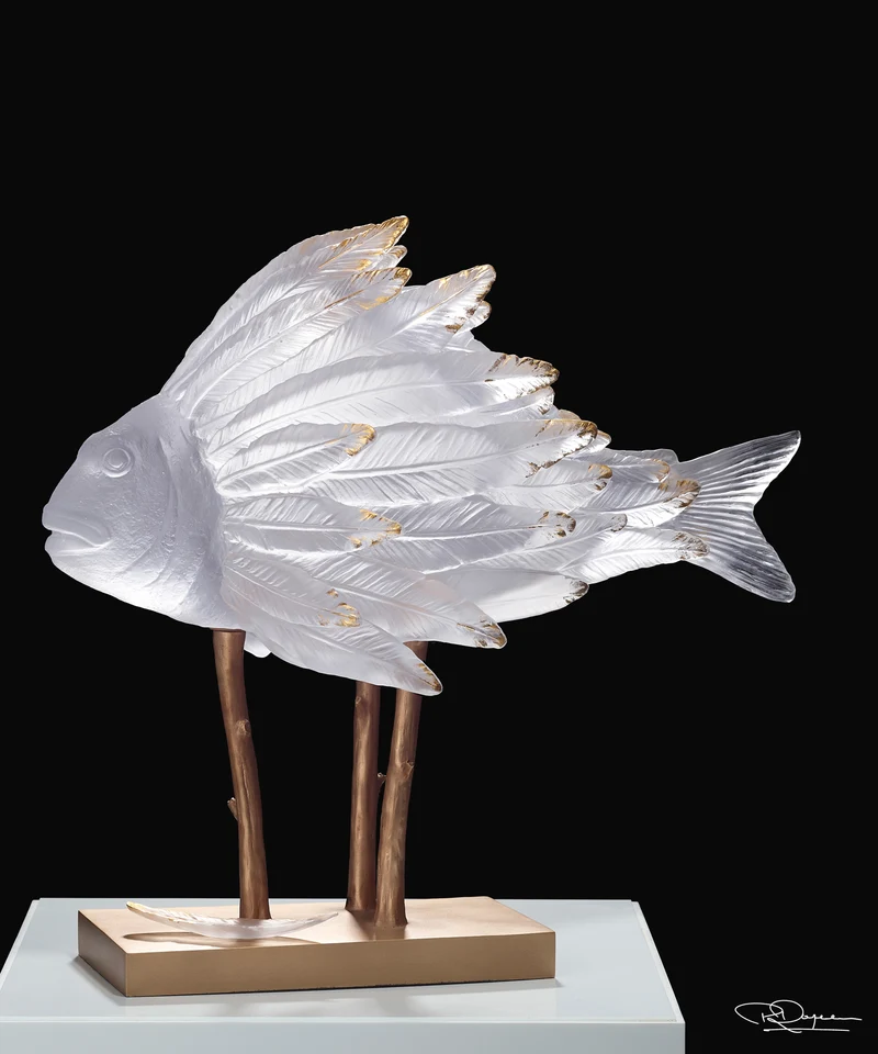 Punky Fish Blanc et or de Patrick Rougereau 25ex