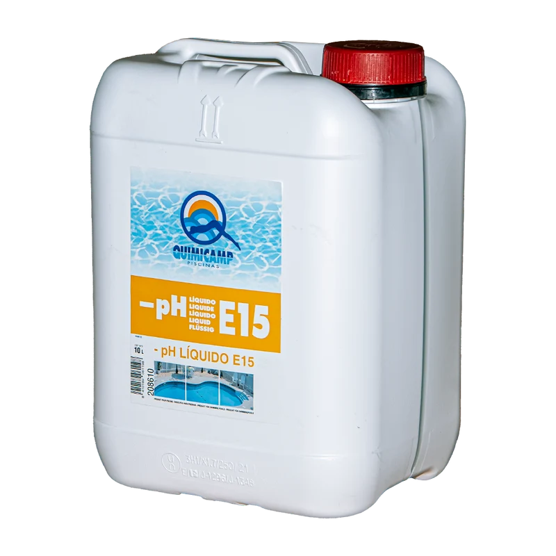 Reductor de pH, - pH líquido E15, 10 L. Quimicamp.