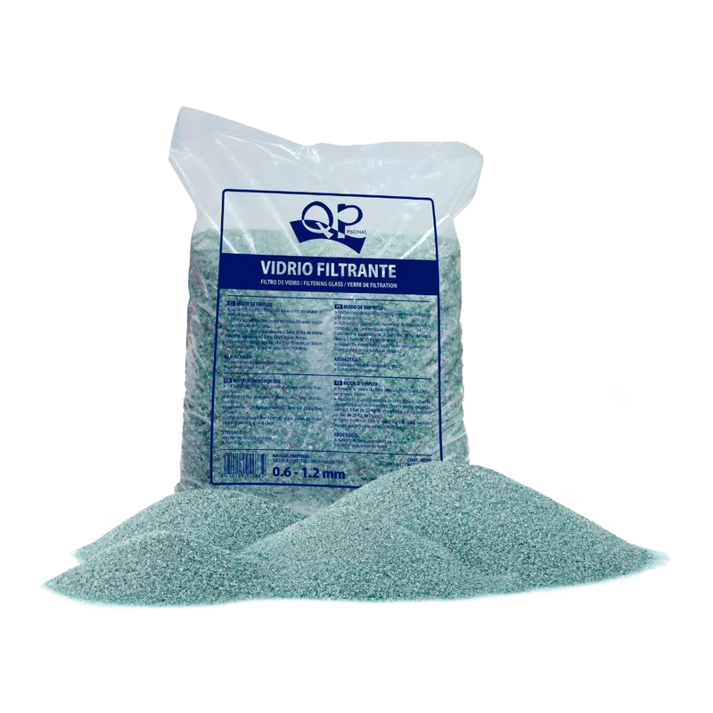 Vidrio filtrante QP 0,6-1,2 mm. Saco 20 kgs.