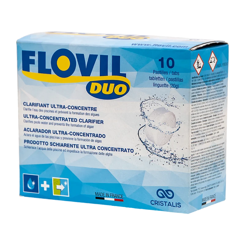 Flovil DUO. Clarificante ultraconcentrado con alguicida. Cristalis.