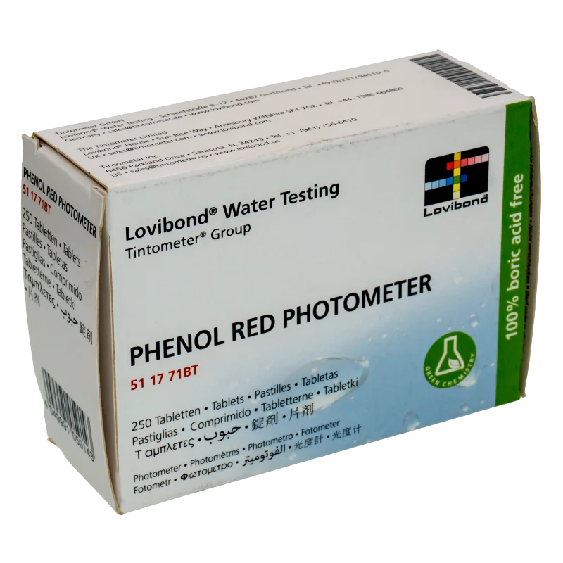 Caja Reactivo Phenol Red Fotómetro. 250 uds. Lovibond.