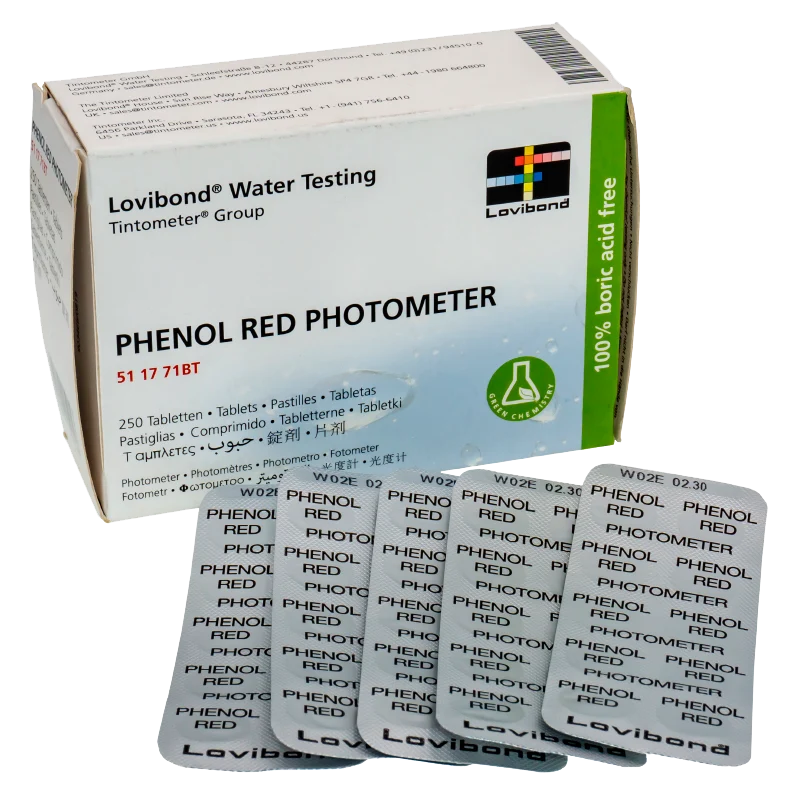 Caja Reactivo Phenol Red Fotómetro. 250 uds. Lovibond.