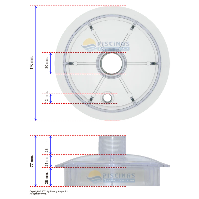 Tapa transparente para filtro GRE FAQ200