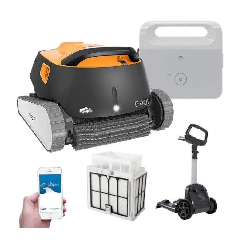 Aspirador de Piscina Eléctrico e Automático Dolphin E40i S300i Hammer i Maytronics limpa fundos robot