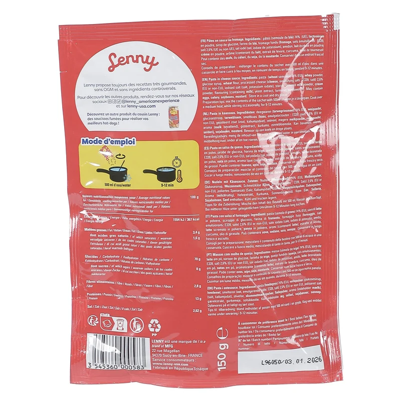 Sachet Mac & Cheese