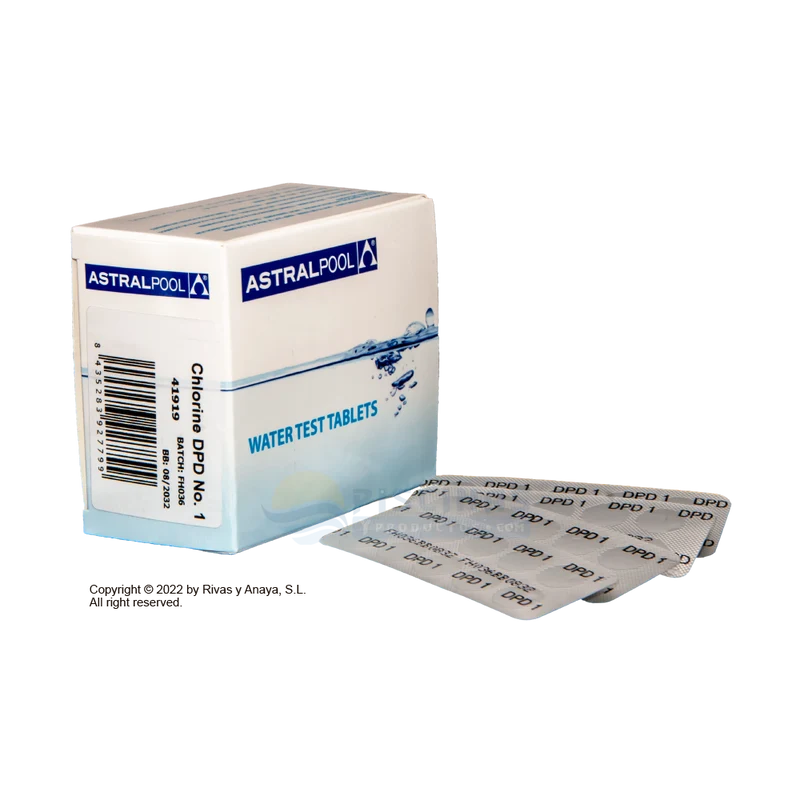 Reactivo DPD-1 para fotómetros, caja 250 tabletas. Astralpool.