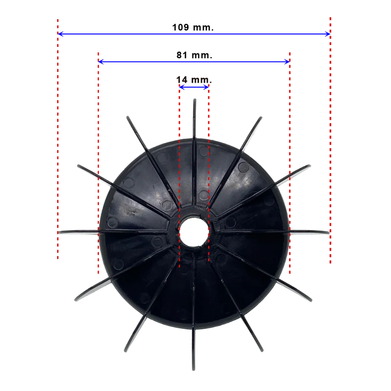 Ventilador bomba Optima Mec 63. Bombas Saci modelos OPTIMA 25 - 75