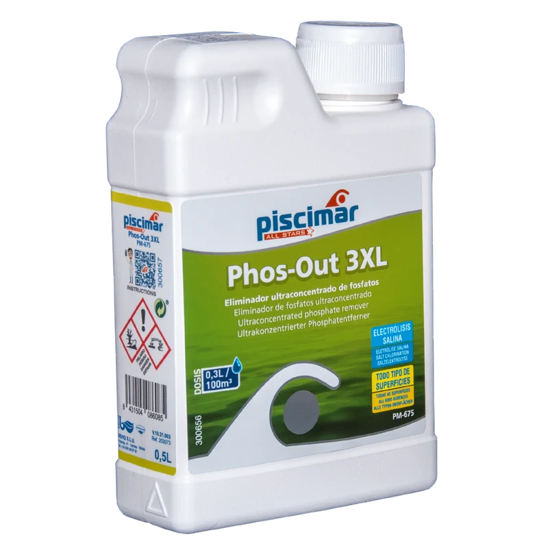 Eliminador de fosfatos PHOS-OUT 3XL PM-625, 0,5 L. Piscimar.