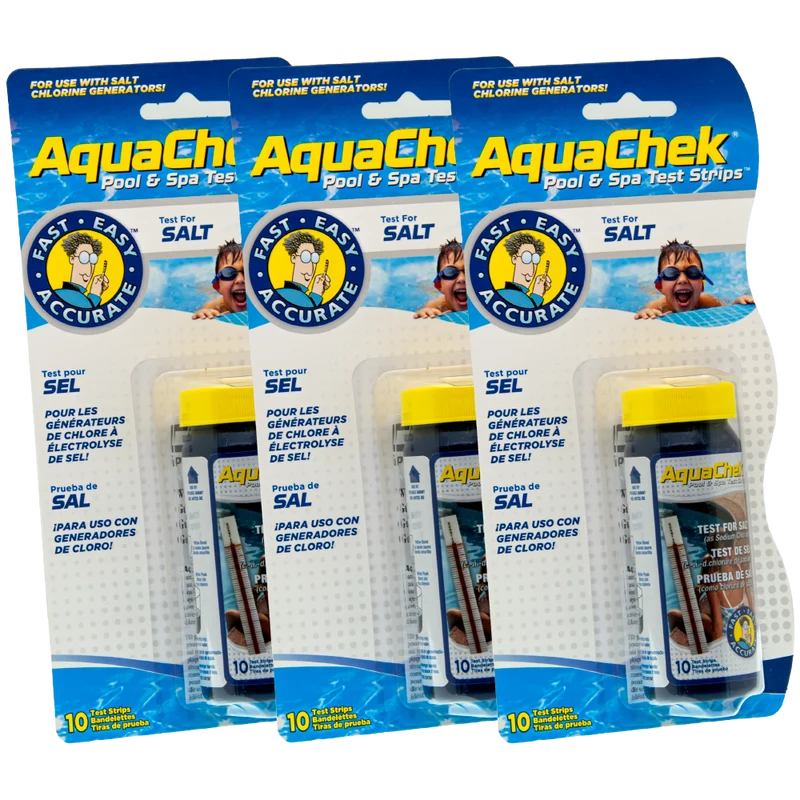 Pack de 3 Tiras analíticas Aquachek salt blanco para niveles de sal.
