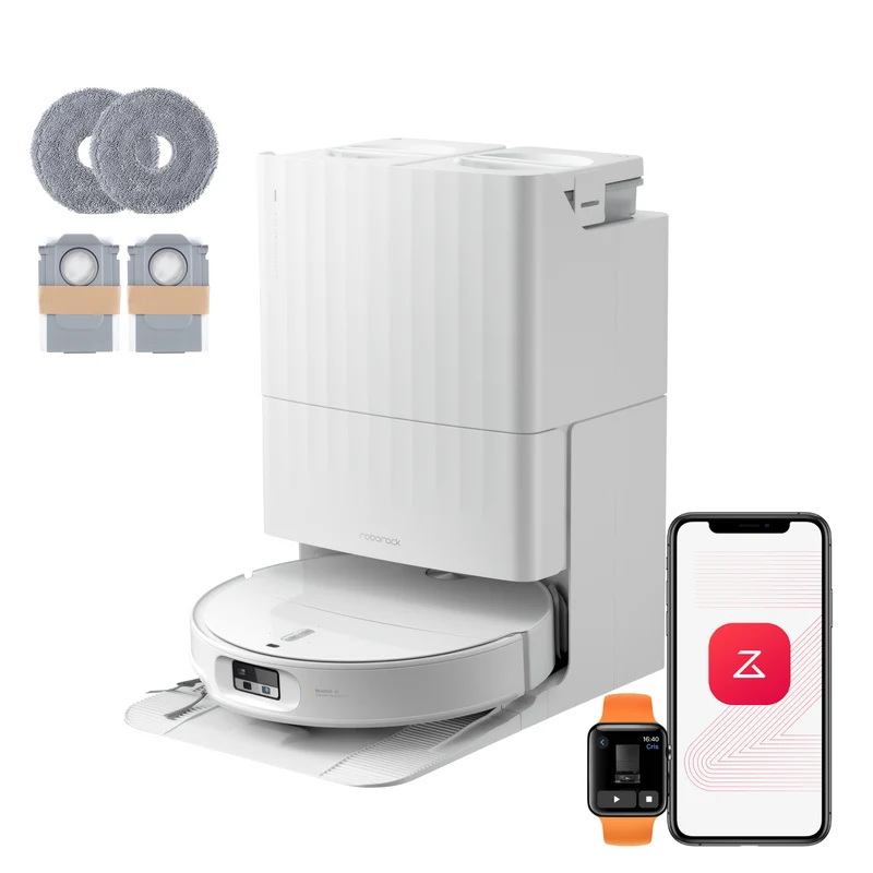 Roborock Qrevo Edge 2 - Puissance d’aspiration HyperForce de 25 000 Pa et double système anti-enchevêtrements