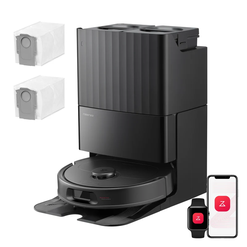 Roborock Qrevo S Pro Aspirateur robot- Aspiration de 18 500 Pa et station d’accueil multifonctionnelle