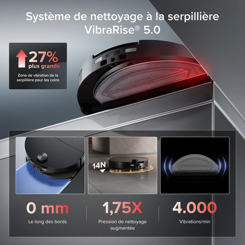 Roborock Saros 20 Sonic Aspirateur robot avec la toute nouvelle station RockDock®