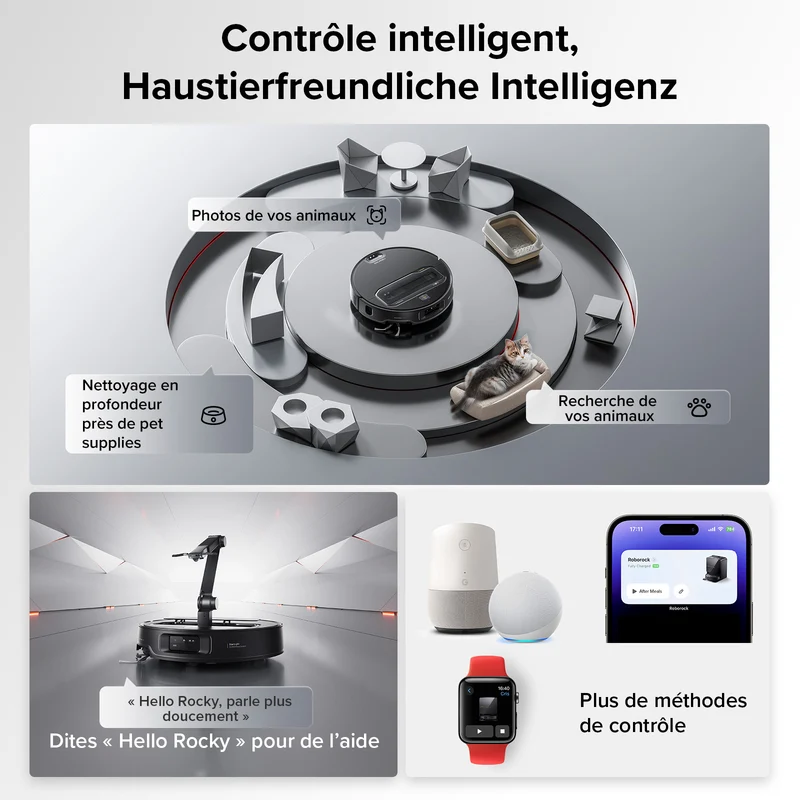 Roborock Saros Z70 robot aspirateur laveur avec bras mécanique OmniGrip™
