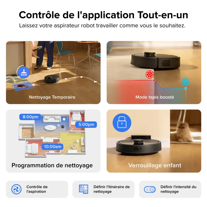Roborock Q7 L5 robot aspirateur avec aspiration de 8 000 Pa