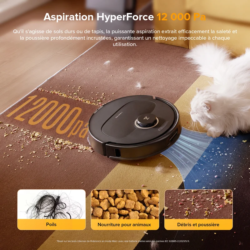 Roborock Qrevo S5V ( Qrevo Pro amélioré ) robot aspirateur laveur avec station d’accueil multifonctionnelle