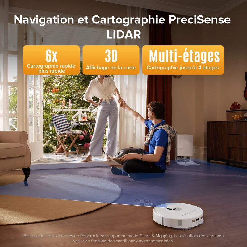 Roborock QV 35S Set robot aspirateur laveur avec station d’accueil multifonctionnelle