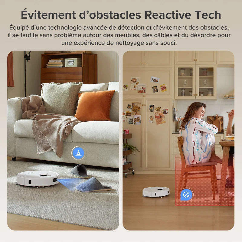 Roborock QV 35A Set ( Qrevo S amélioré ) robot aspirateur laveur avec station d’accueil multifonctionnelle