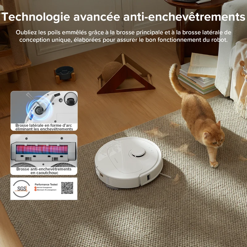 Roborock QV 35A Set ( Qrevo S amélioré ) robot aspirateur laveur avec station d’accueil multifonctionnelle