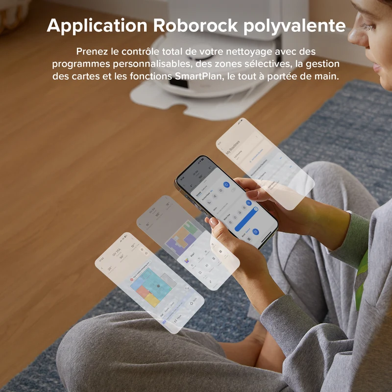 Roborock QV 35A Set ( Qrevo S amélioré ) robot aspirateur laveur avec station d’accueil multifonctionnelle