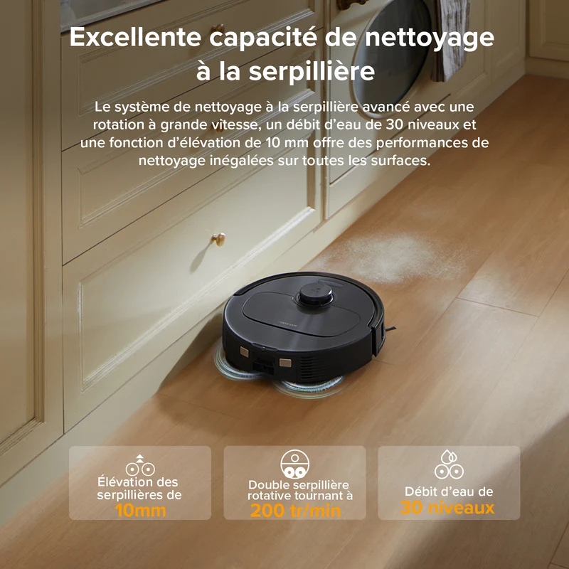 Roborock QV 35A Set ( Qrevo S amélioré ) robot aspirateur laveur avec station d’accueil multifonctionnelle