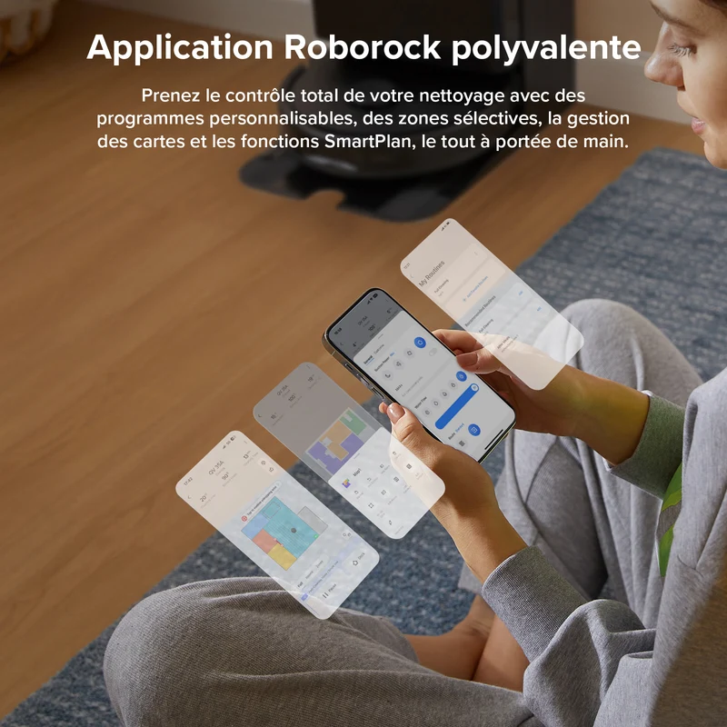 Roborock QV 35A Set ( Qrevo S amélioré ) robot aspirateur laveur avec station d’accueil multifonctionnelle