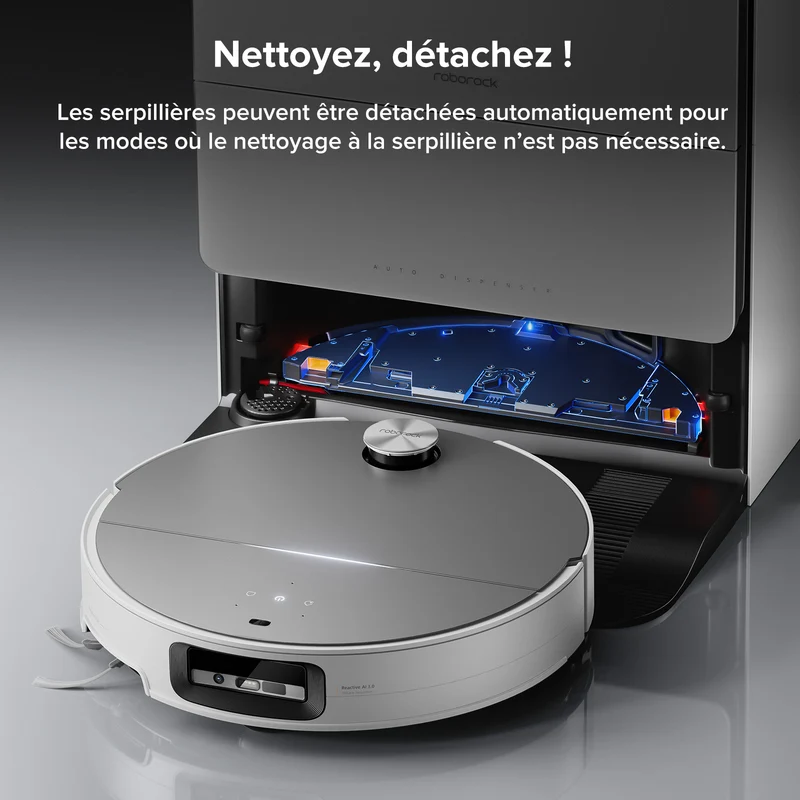 Roborock Saros 10 ( S8 MaxV Ultra amélioré ) robot aspirateur laveur avec station d’accueil multifonctionnelle RockDock® Ultra