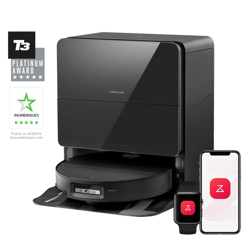 Roborock Saros 10 ( S8 MaxV Ultra amélioré ) robot aspirateur laveur avec station d’accueil multifonctionnelle RockDock® Ultra