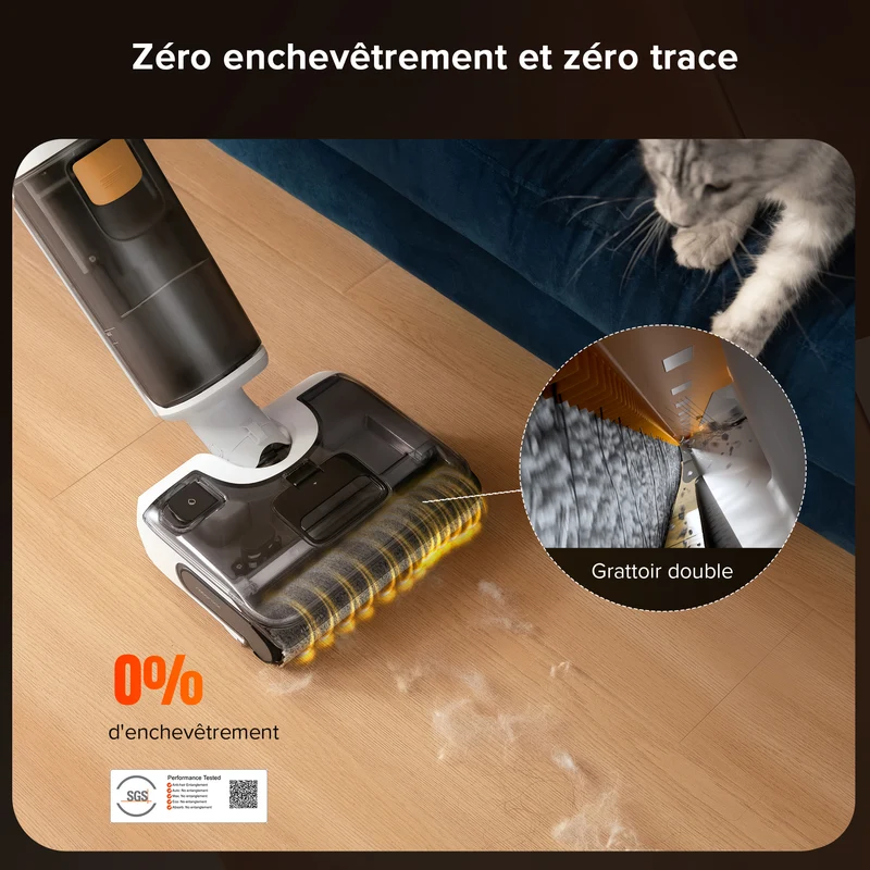 Roborock F25 GT aspirateur laveur sans fil sec et humide