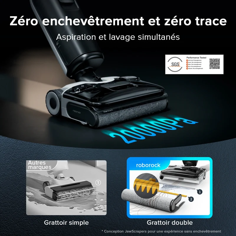 Roborock F25 ACE Combo 5-en-1 aspirateur laveur sans fil sec et humide