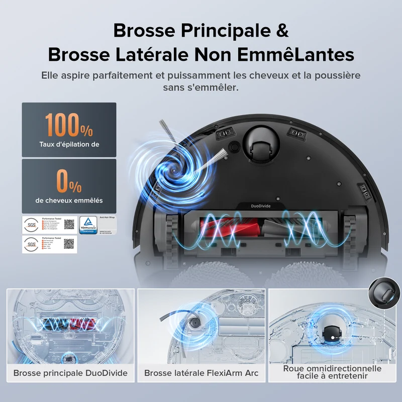 Roborock Qrevo Edge S5A robot aspirateur laveur avec station d’accueil multifonctionnelle 3.0