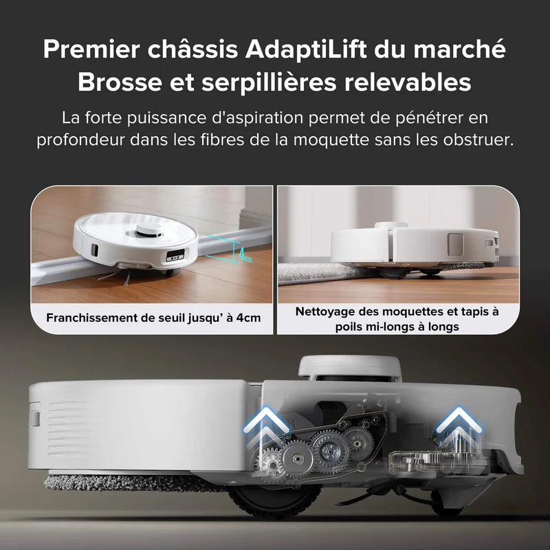 Roborock Qrevo Curv robot aspirateur laveur avec station multifonction 3.0