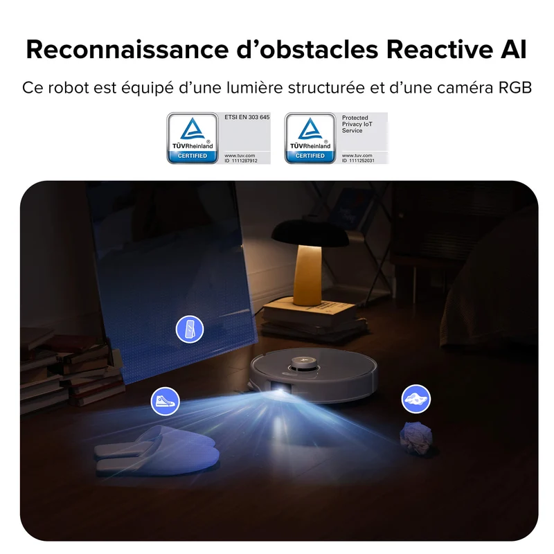 Roborock Qrevo Curv robot aspirateur laveur avec station multifonction 3.0