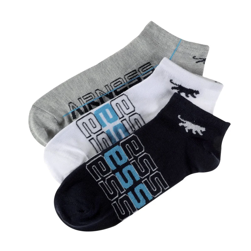 Lot de 3 paires de chaussettes courtes fantaisie