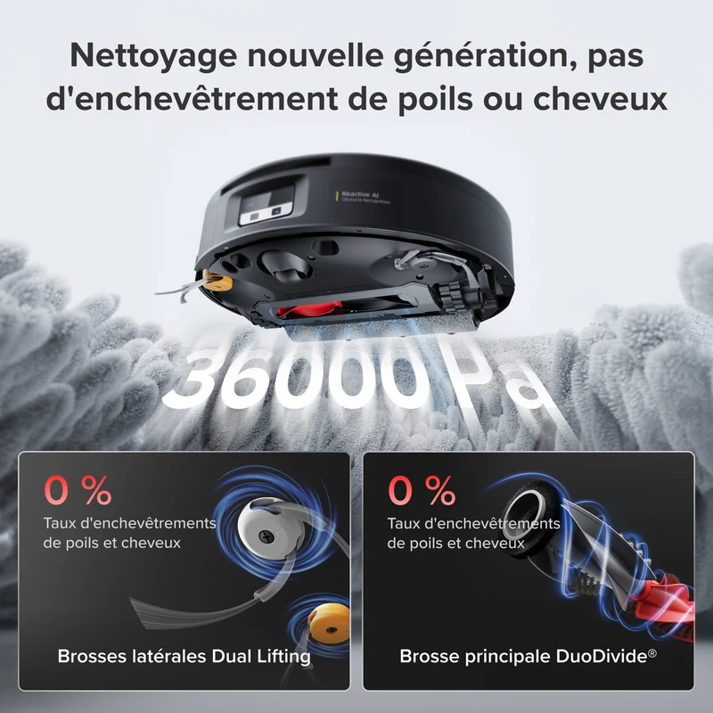 Roborock Saros 20 Flow Complete - Système autonettoyant pressurisé SpiraFlow™ 2.0