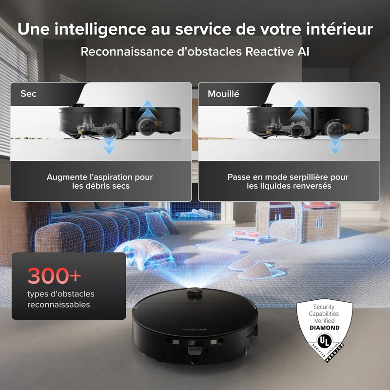 Roborock Saros 20 Flow Complete - Système autonettoyant pressurisé SpiraFlow™ 2.0