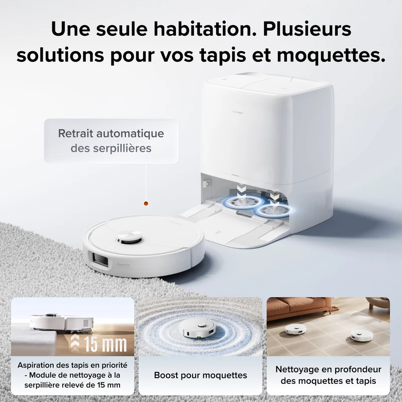 Aspirateur robot Roborock Qrevo 2 Pro Set avec retrait automatique des serpillières