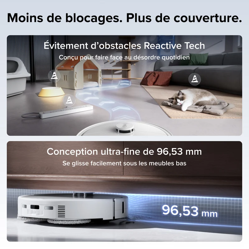 Aspirateur robot Roborock Qrevo 2 Pro Set avec retrait automatique des serpillières