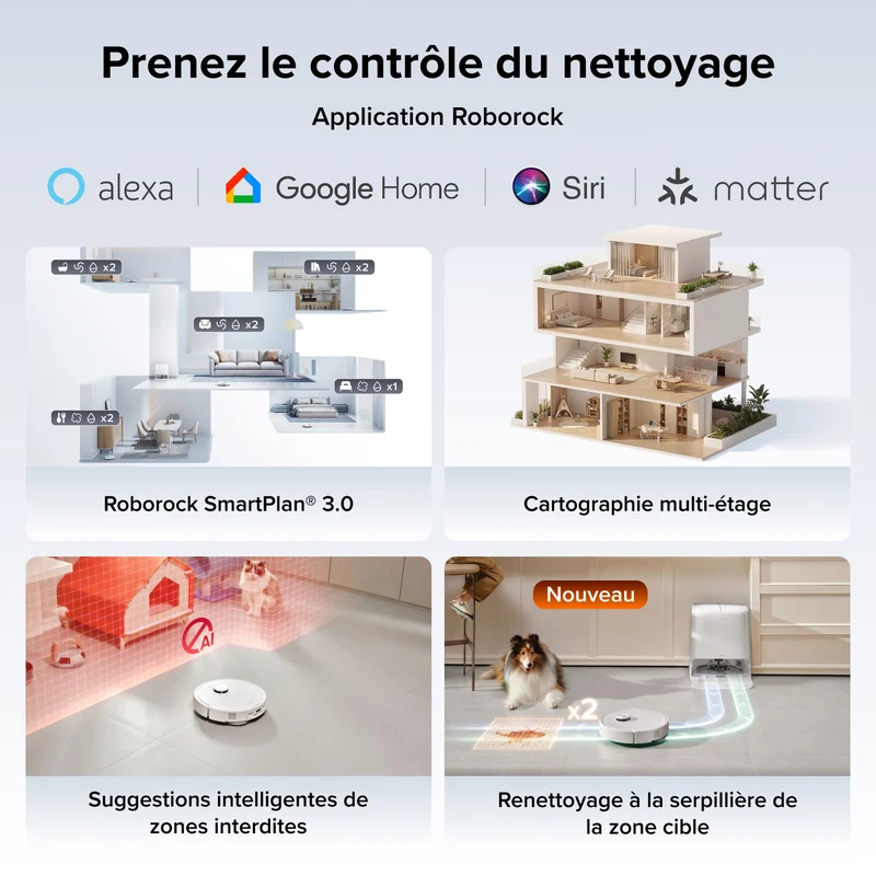 Aspirateur robot Roborock Qrevo 2 Pro Set avec retrait automatique des serpillières
