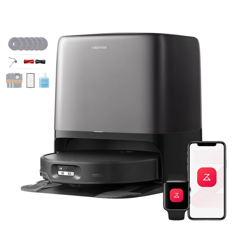 Aspirateur-laveur robot Roborock Saros 20 Neo avec nettoyage à la serpillière avec de l’eau chaude et station d’accueil intelligente
