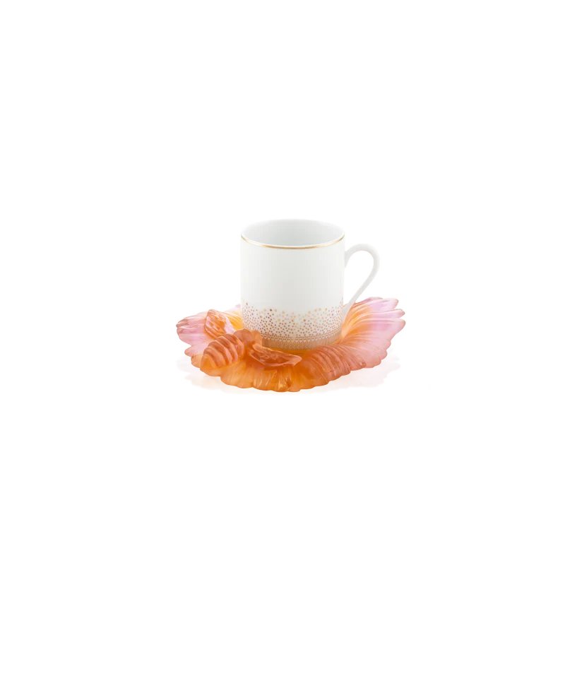 Or d'Abeille Tasse à café avec soucoupe cristal