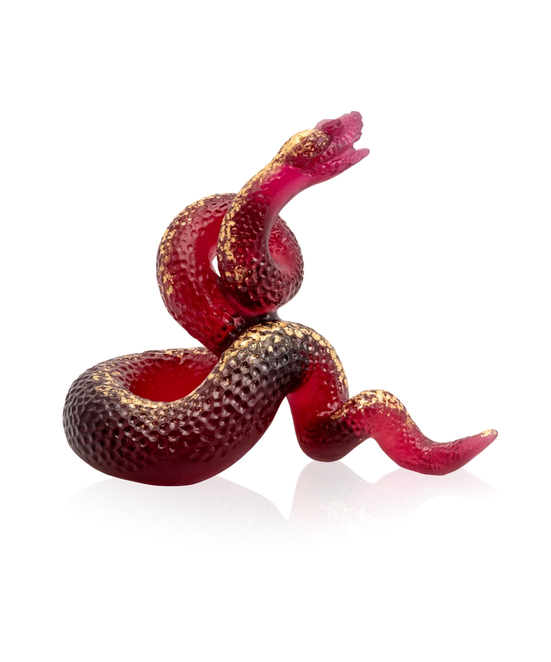 Serpent rouge, finition or 88ex