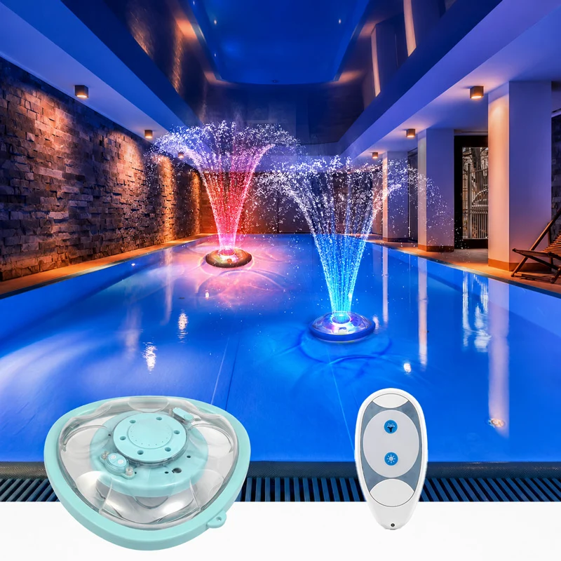 Floating Pool Fountain With LED Lights & Remote