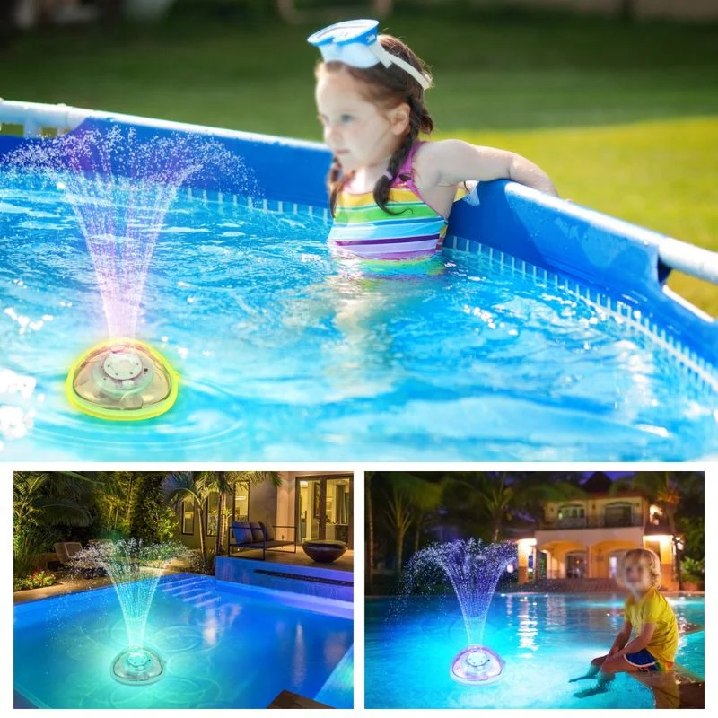 Floating Pool Fountain With LED Lights & Remote