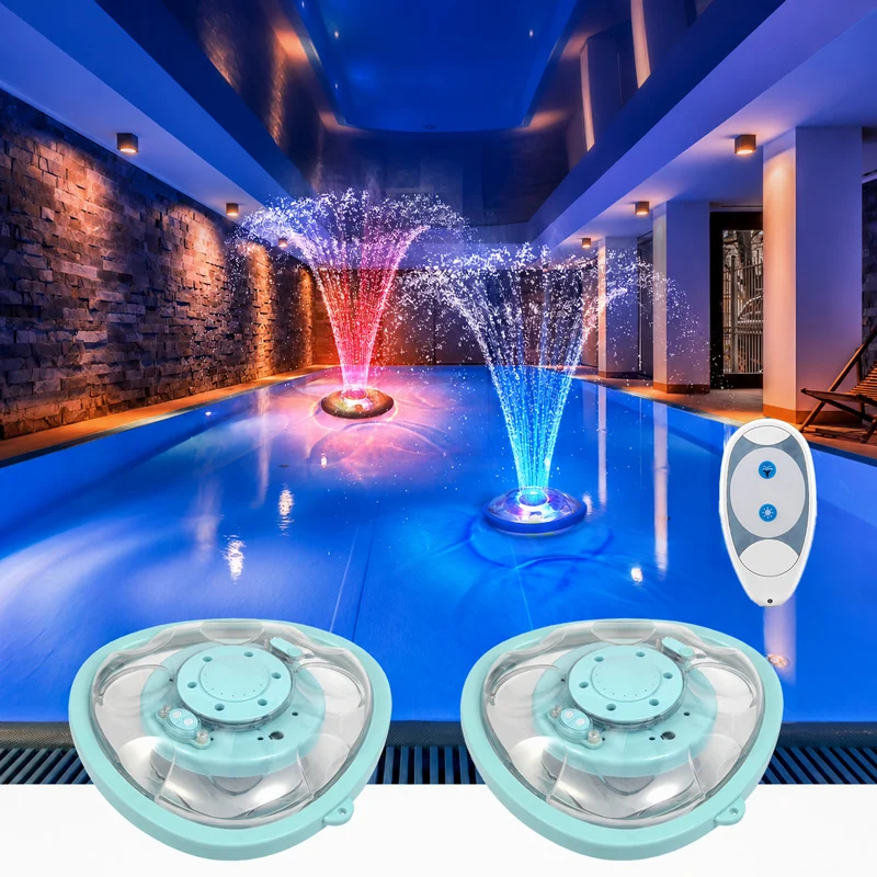 Floating Pool Fountain With LED Lights & Remote