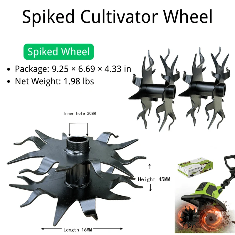 Tiller Replacement Blades Set for 350RPM Cordless Tiller Cultivator