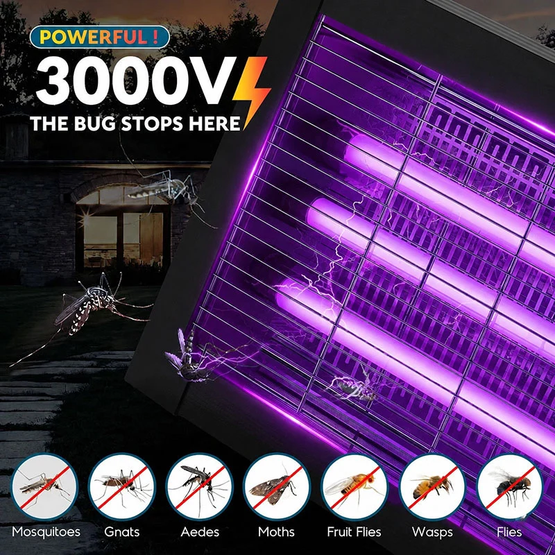 3000V Solar Bug Zapper Outdoor Waterproof