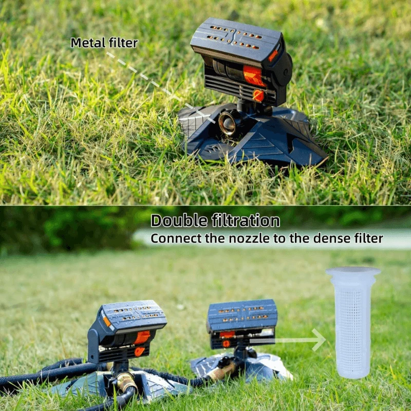 16-Nozzle Oscillating Sprinkler with 4 Adjustable Spray Modes