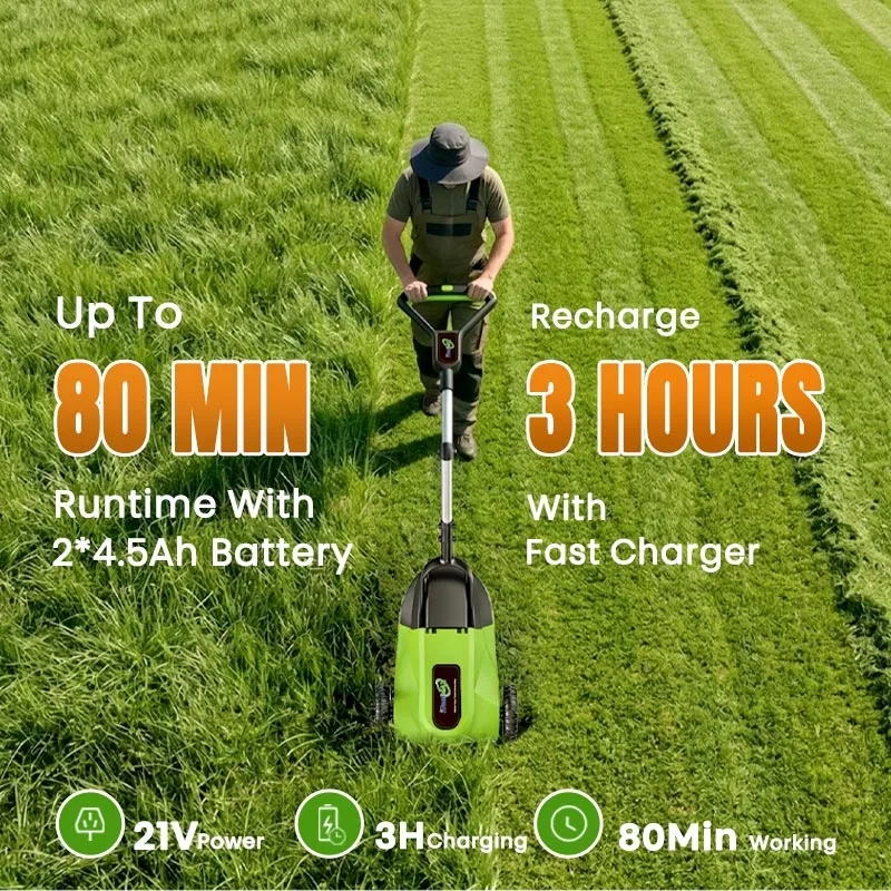 8.7-Inch Small Electric Lawn Mower for Yards & Gardens
