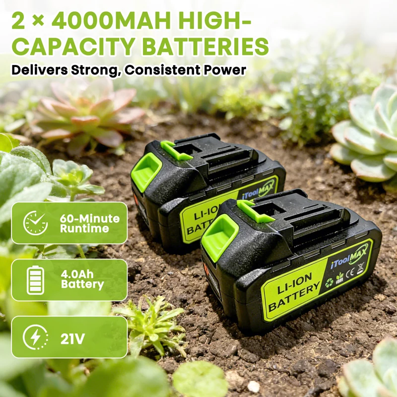 350RPM Cordless Tiller Cultivator for Lawn/Gardening/Soil Cultivation
